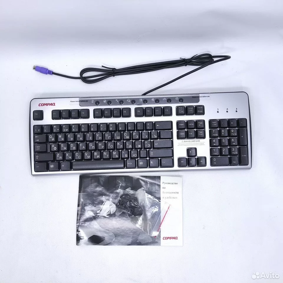 HP KB-0133 PS/2, серебро / клавиатура проводная / 265987-258 - миниатюра 4