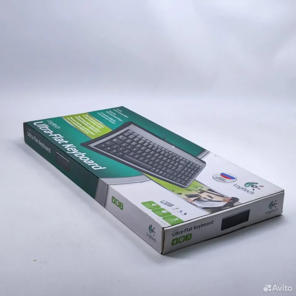 Logitech Ultra-Flat Keyboard Black USB+PS/2 / проводная клавиатура / 967653-0112 - миниатюра 7