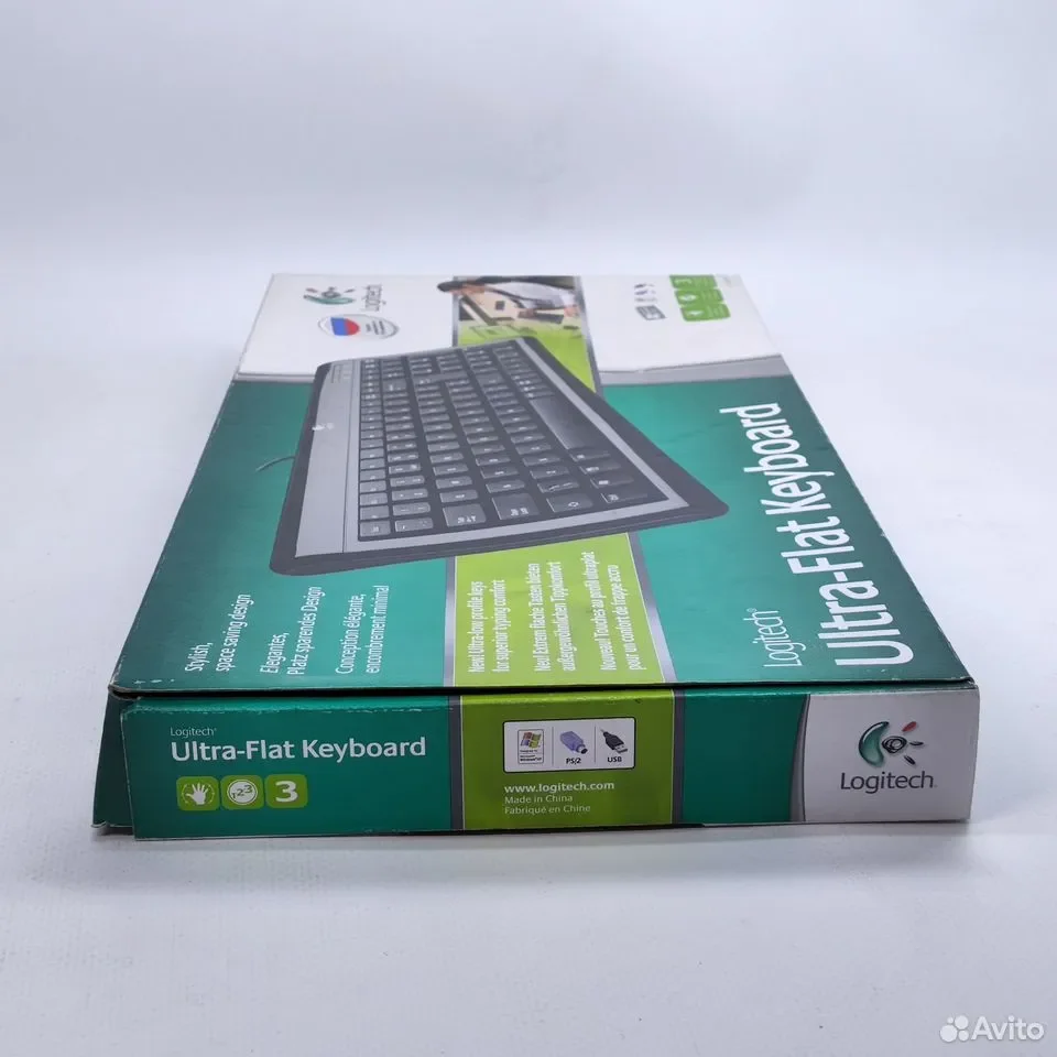 Logitech Ultra-Flat Keyboard Black USB+PS/2 / проводная клавиатура / 967653-0112 - миниатюра 8