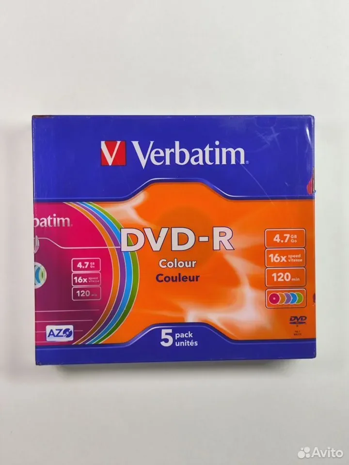 Verbatim Colour DVD-R 4.7gb 16x / DVD-R диск (упаковка из 5 штук) - миниатюра 2