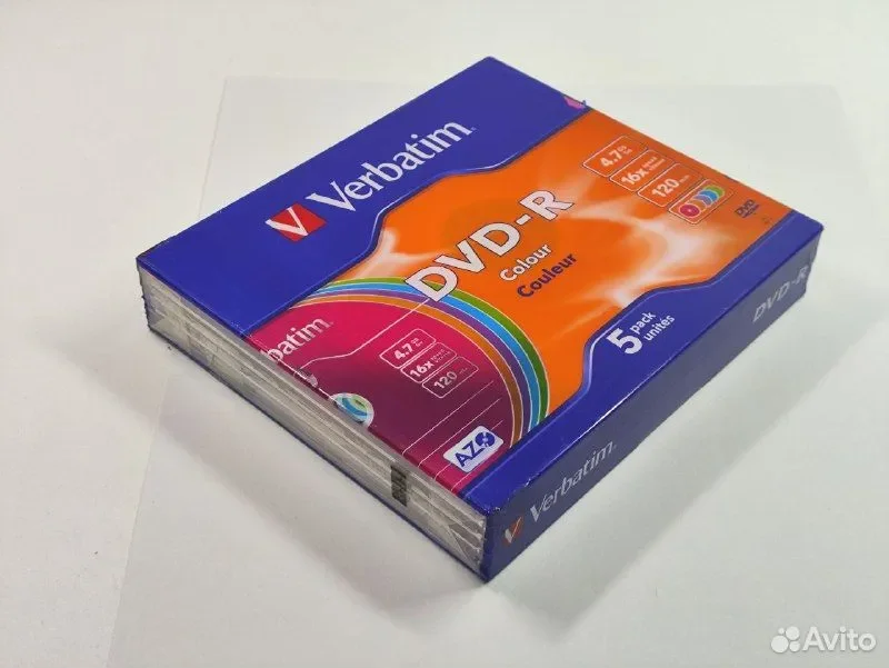 Verbatim Colour DVD-R 4.7gb 16x / DVD-R диск (упаковка из 5 штук) - миниатюра 3