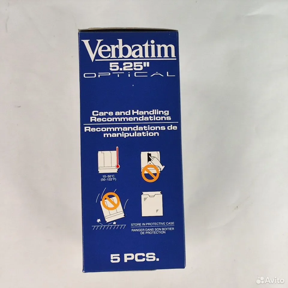 Verbatim 5.25 Rewritable Optical 2.3GB 512B/S (5 PCS.) / упаковка из 5 штук / перезаписываемый оптич - миниатюра 2