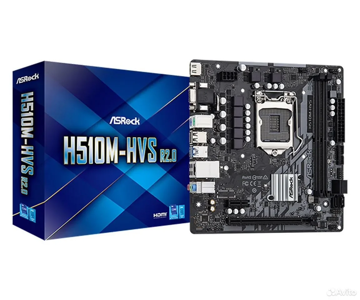 ASRock H510M-HVS R2.0 / microATX, LGA1200 / 90-MXBGT0-A0UAYZ - миниатюра 4