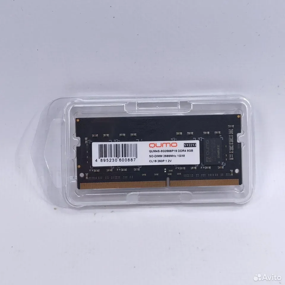 DDR4 2666 8gb SODIMM QUMO / CL19 / QUM4S-8G2666P19 - миниатюра 2