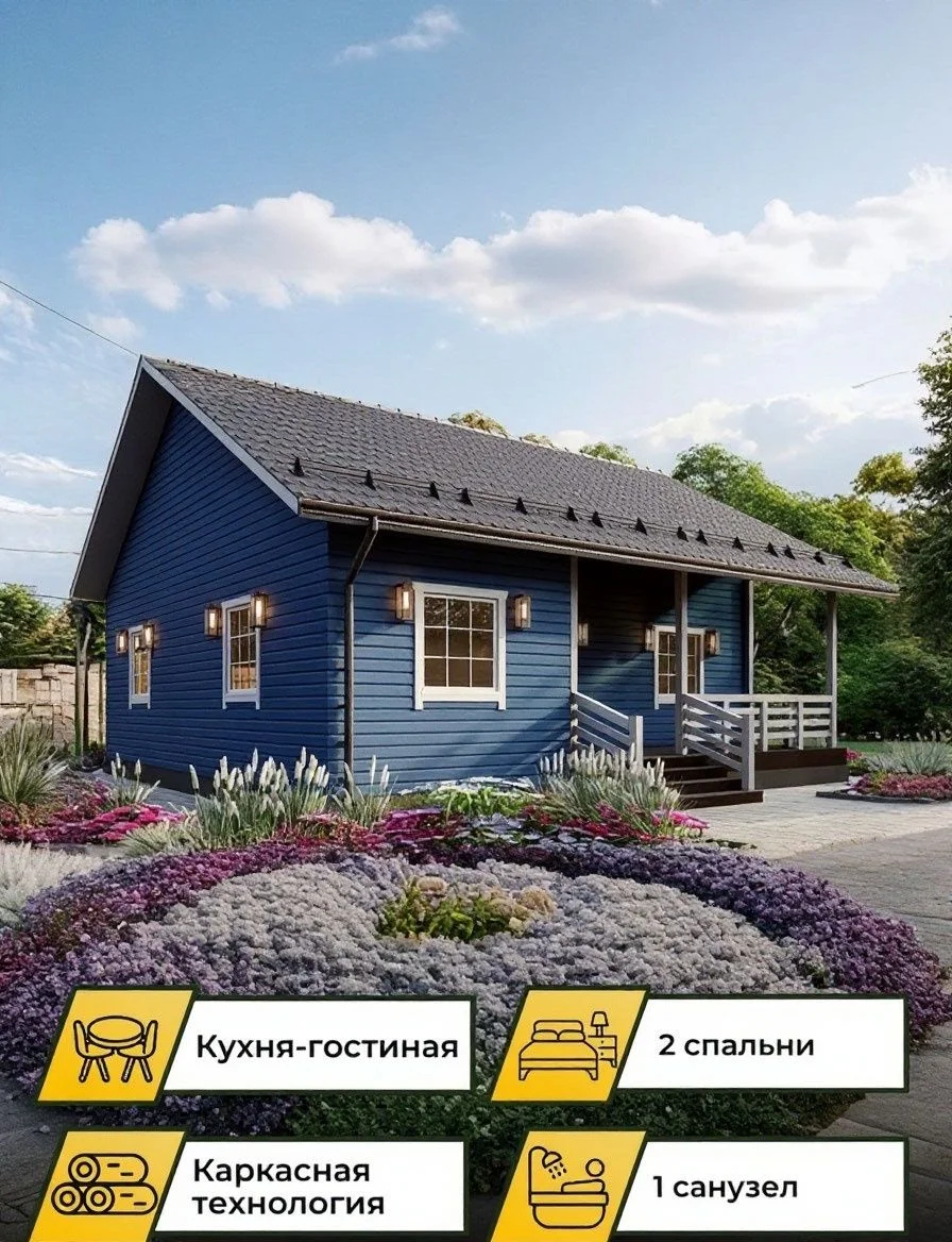 Каркасный дом 10 на 10 - изображение 1