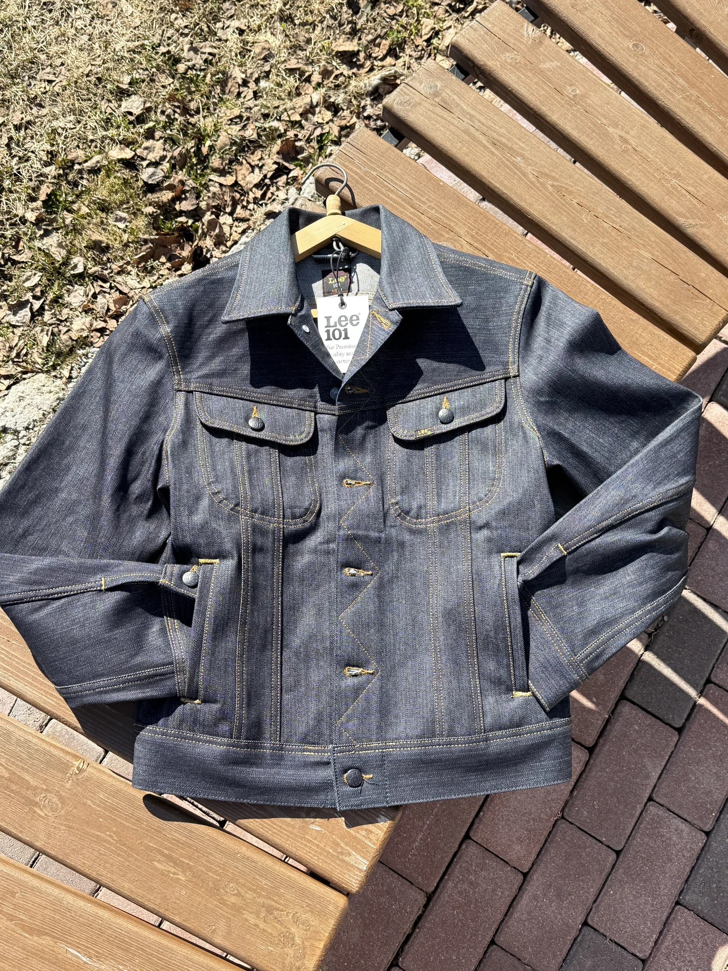 Джинсовая куртка Lee 101 rider jacket dry bly - миниатюра 5