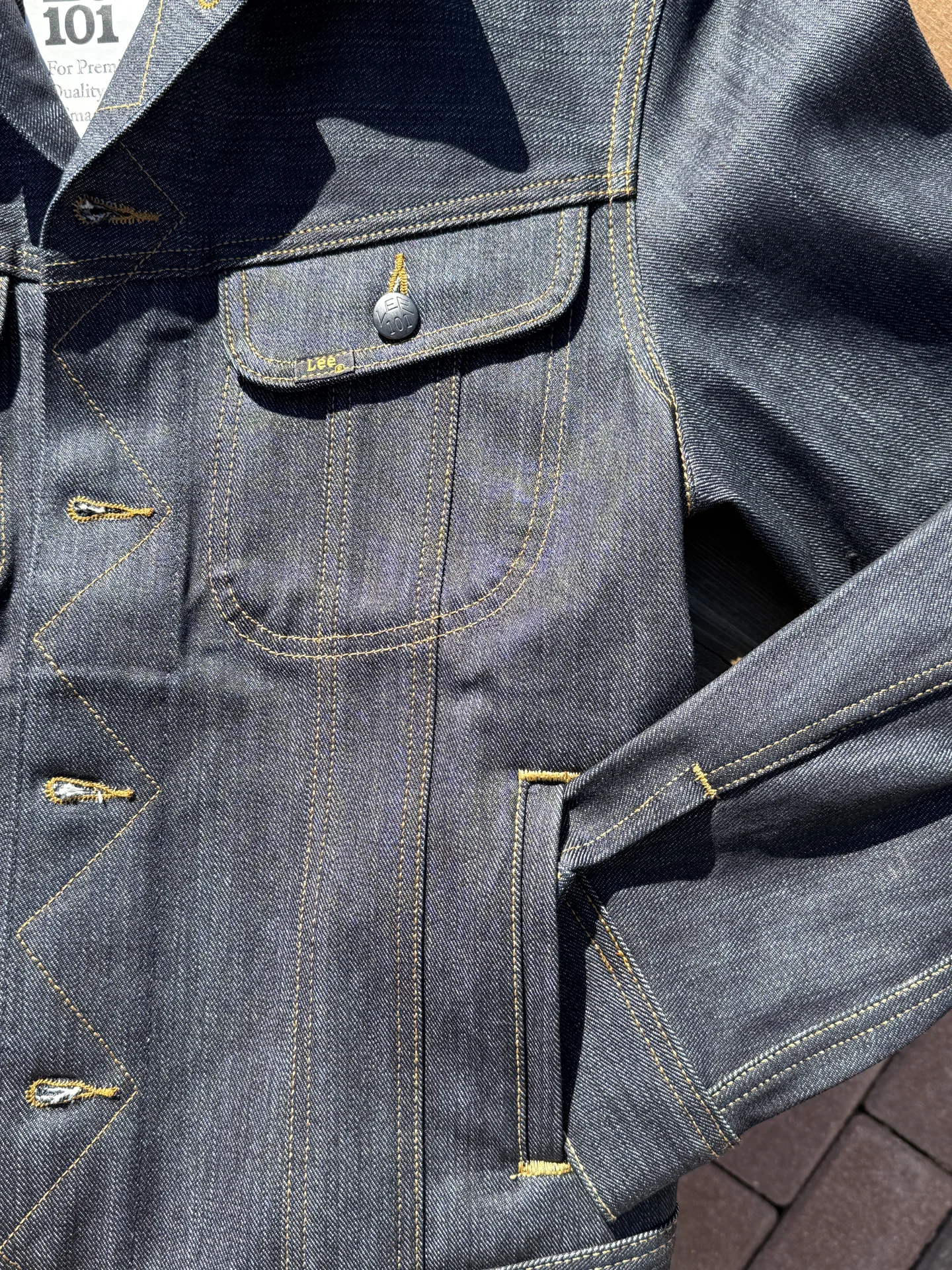 Джинсовая куртка Lee 101 rider jacket dry bly - миниатюра 6