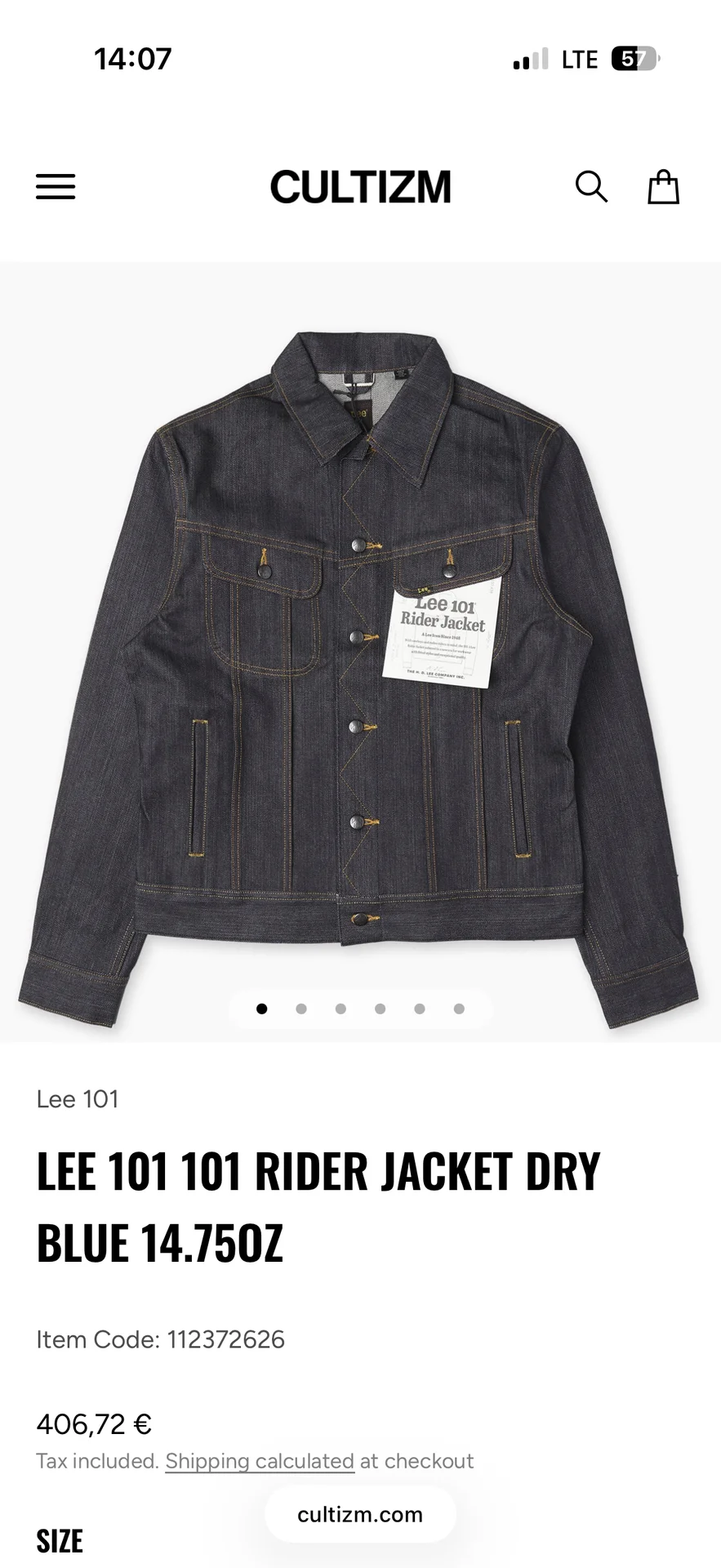 Джинсовая куртка Lee 101 rider jacket dry bly - миниатюра 9