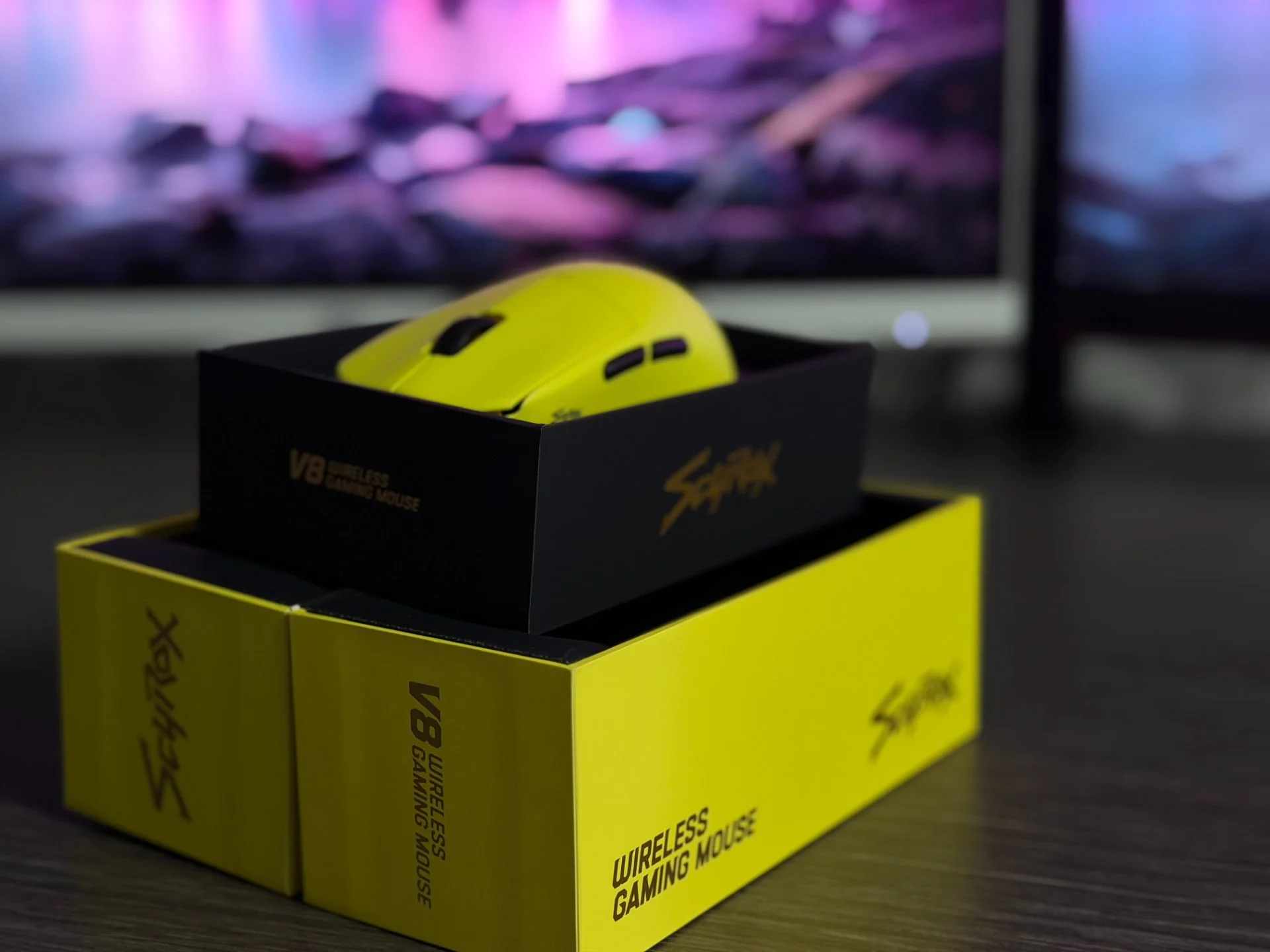 Новая игровая мышь Scyrox V8 Yellow 1 шт. в наличии - миниатюра 4