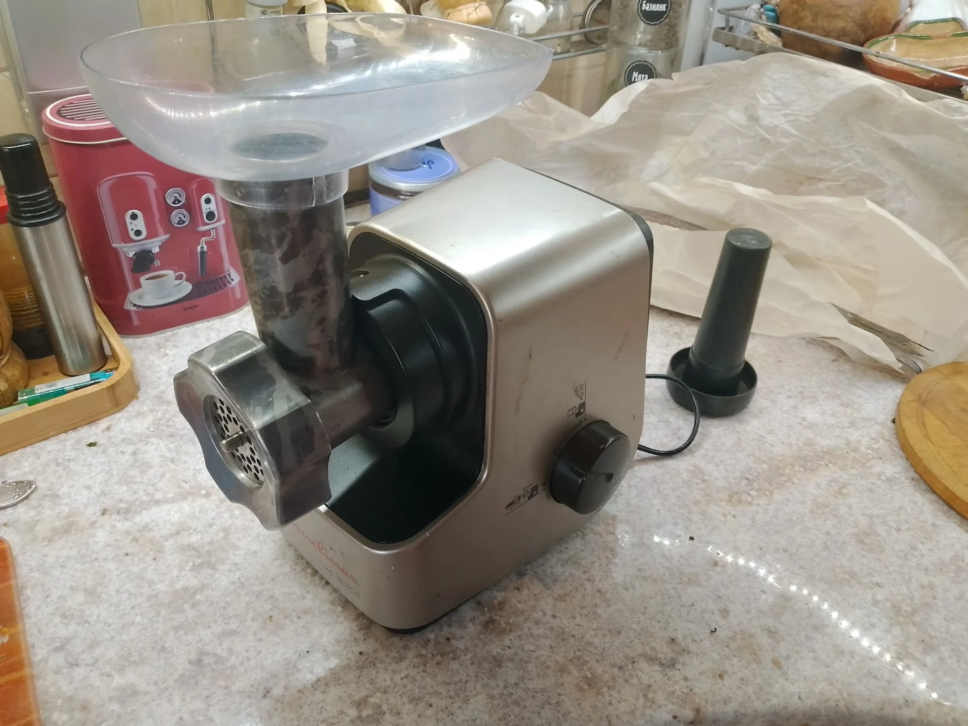 Moulinex HV6 мясорубка кухонный комбайн миксер - миниатюра 7