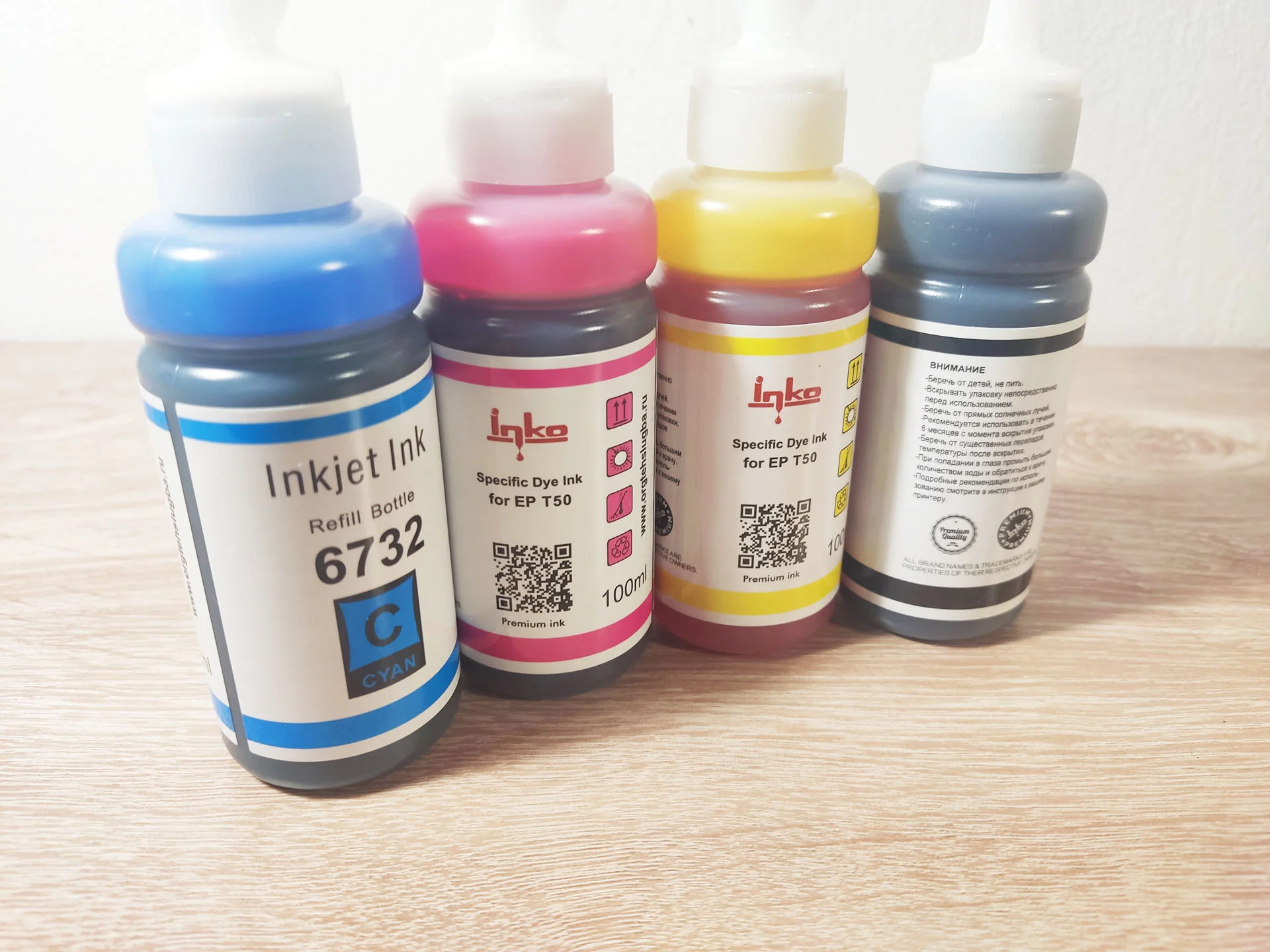 Чернила inko для Epson L800/R290/T50 (4 цвета) - миниатюра 4