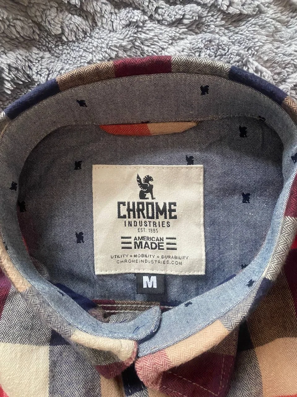 Винтажная фланелевая рубашка Chrome / Made in USA - миниатюра 6