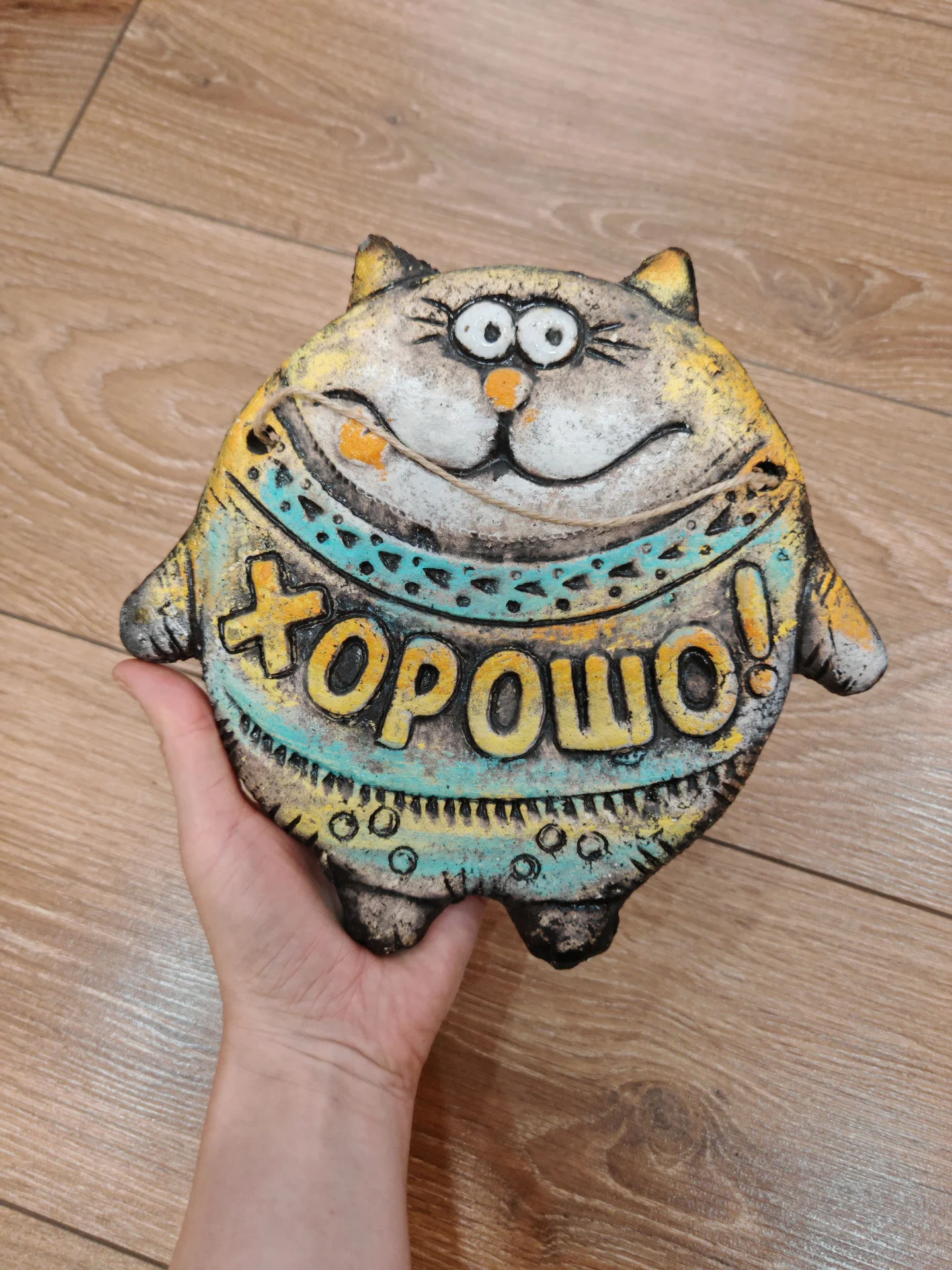 Кот фигурка панно - миниатюра 2