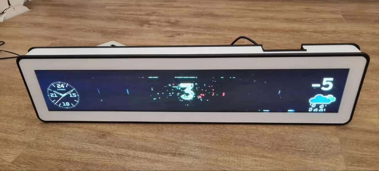 Вытянутый LCD-экран BTLScreen 690х110 мм (Шелф-мон - миниатюра 7