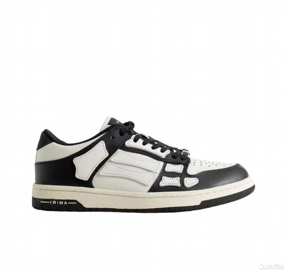 Кроссовки amiri Skel Top Low Black White - изображение 1