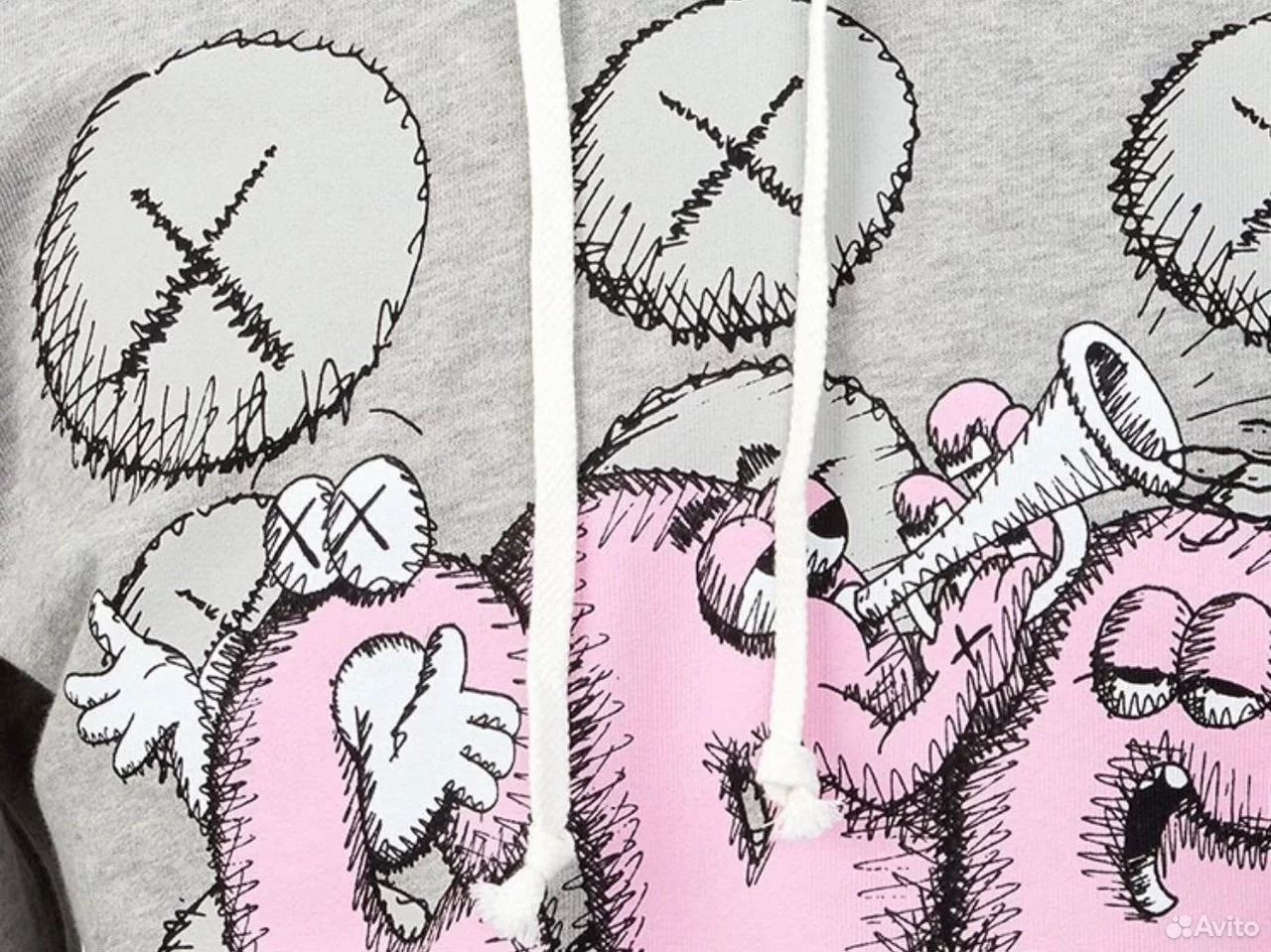 Худи Comme des Garcons x Kaws - миниатюра 4