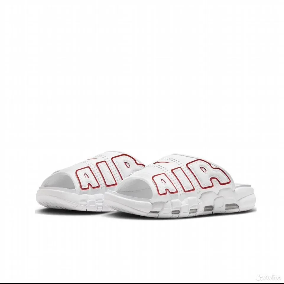 Тапки Nike Air More Uptempo Red and White - изображение 1