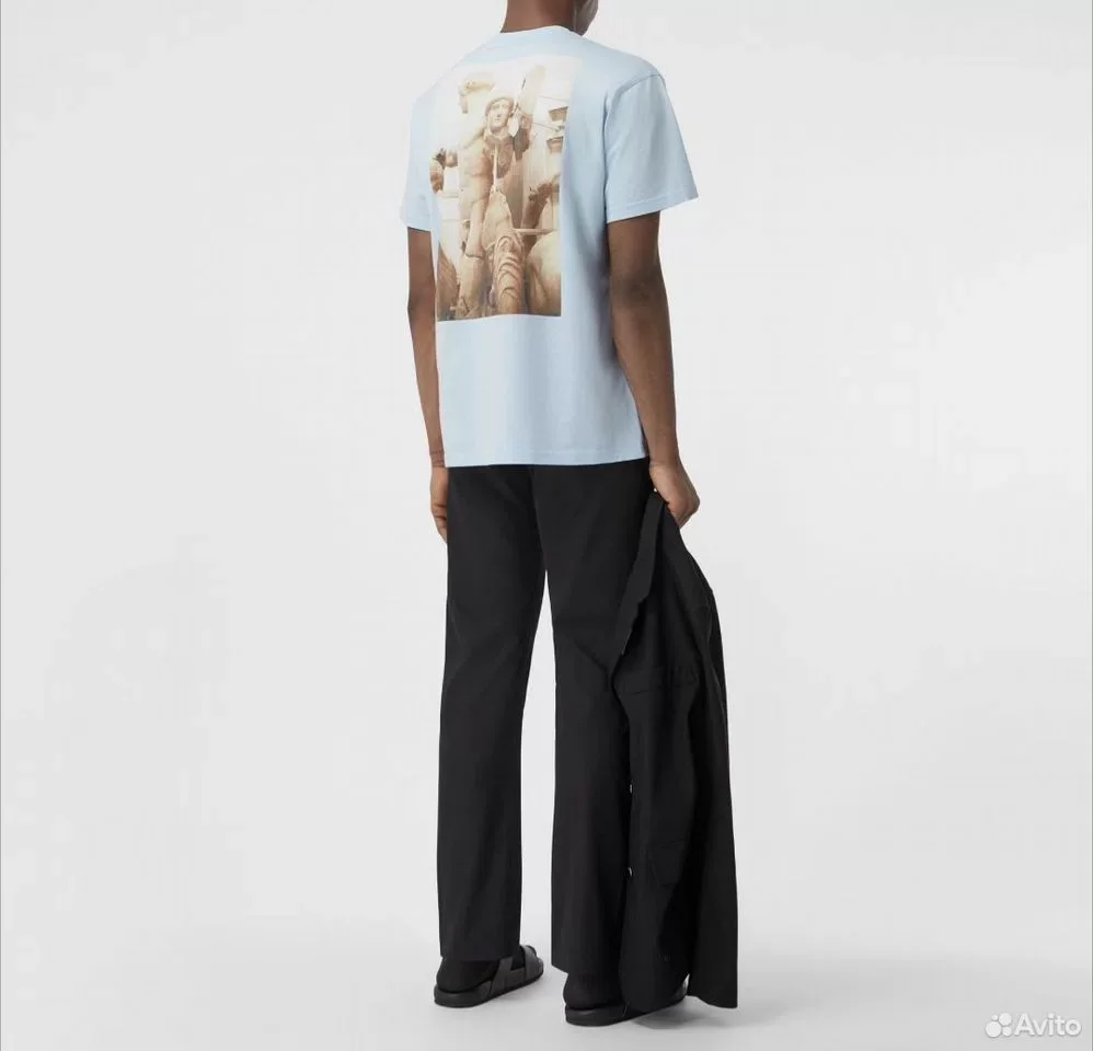 Футболка Burberry Statue Print - миниатюра 4
