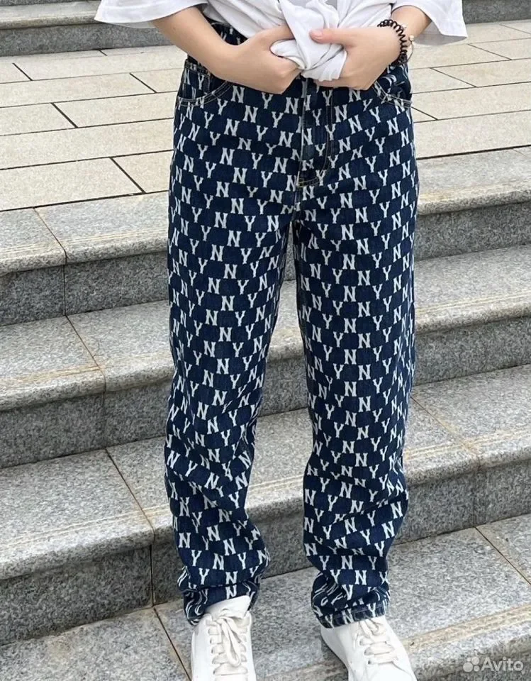 Штаны QUN MLB UNI monogram date denim pants - изображение 1