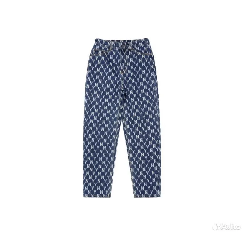 Штаны QUN MLB UNI monogram date denim pants - миниатюра 2