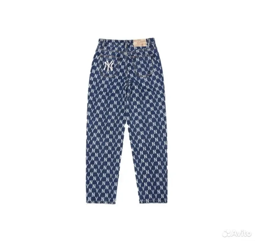 Штаны QUN MLB UNI monogram date denim pants - миниатюра 3