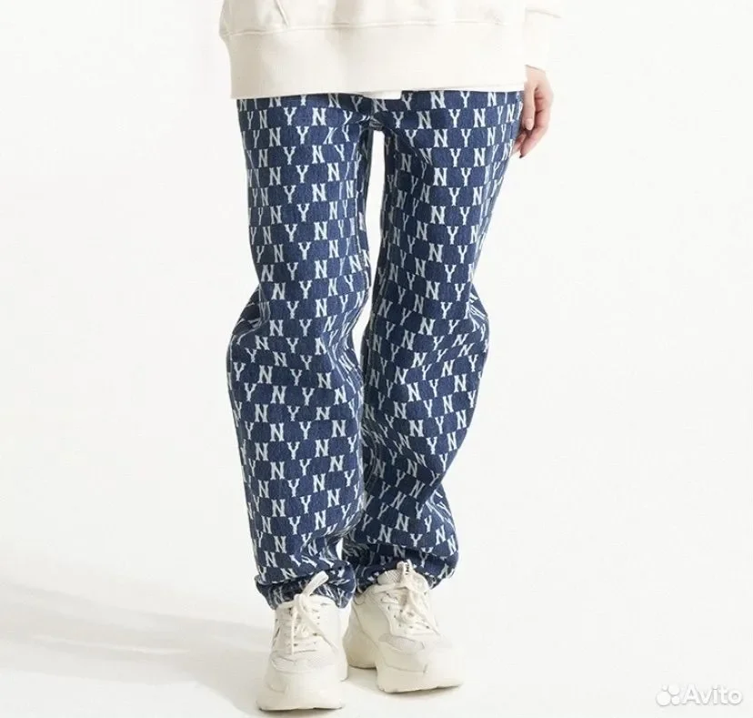 Штаны QUN MLB UNI monogram date denim pants - миниатюра 4