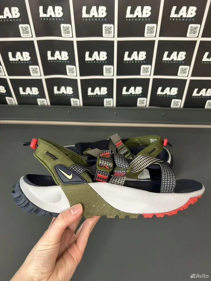 Тапочки Nike Oneonta Sandal Sports Gray Green - миниатюра 4