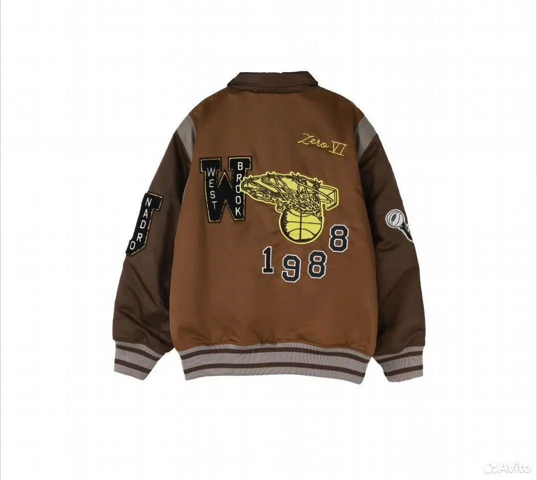 Кофта бомбер Jordan x HTG Westbrook Varsity Jacket - миниатюра 2