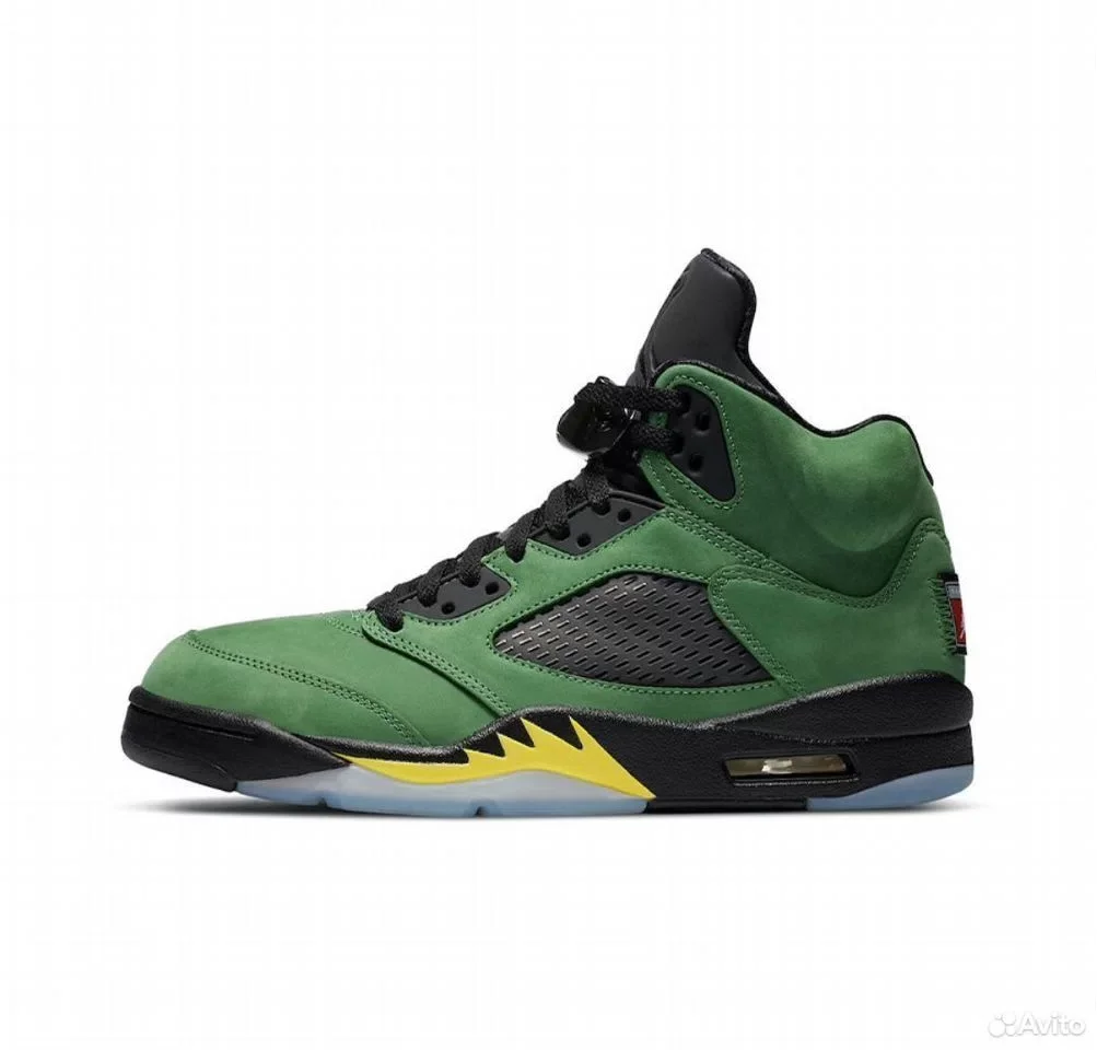 Кроссовки Nike Air Jordan 5 Apple Green - миниатюра 2