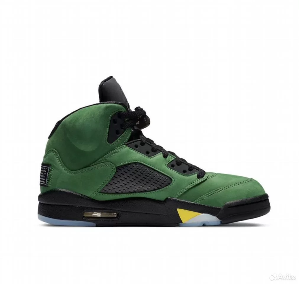 Кроссовки Nike Air Jordan 5 Apple Green - миниатюра 3