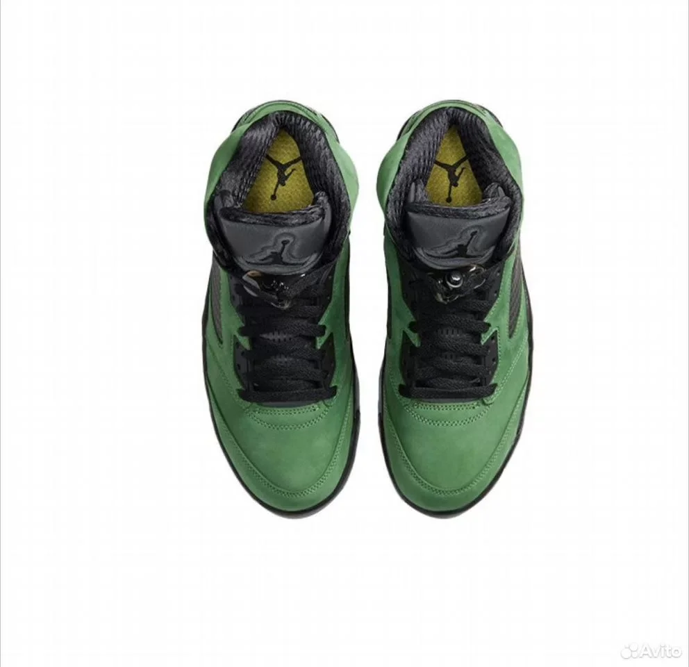 Кроссовки Nike Air Jordan 5 Apple Green - миниатюра 4
