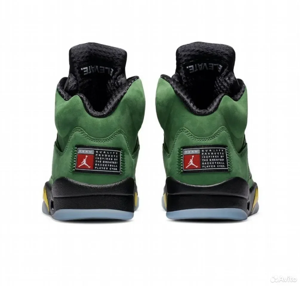 Кроссовки Nike Air Jordan 5 Apple Green - миниатюра 5