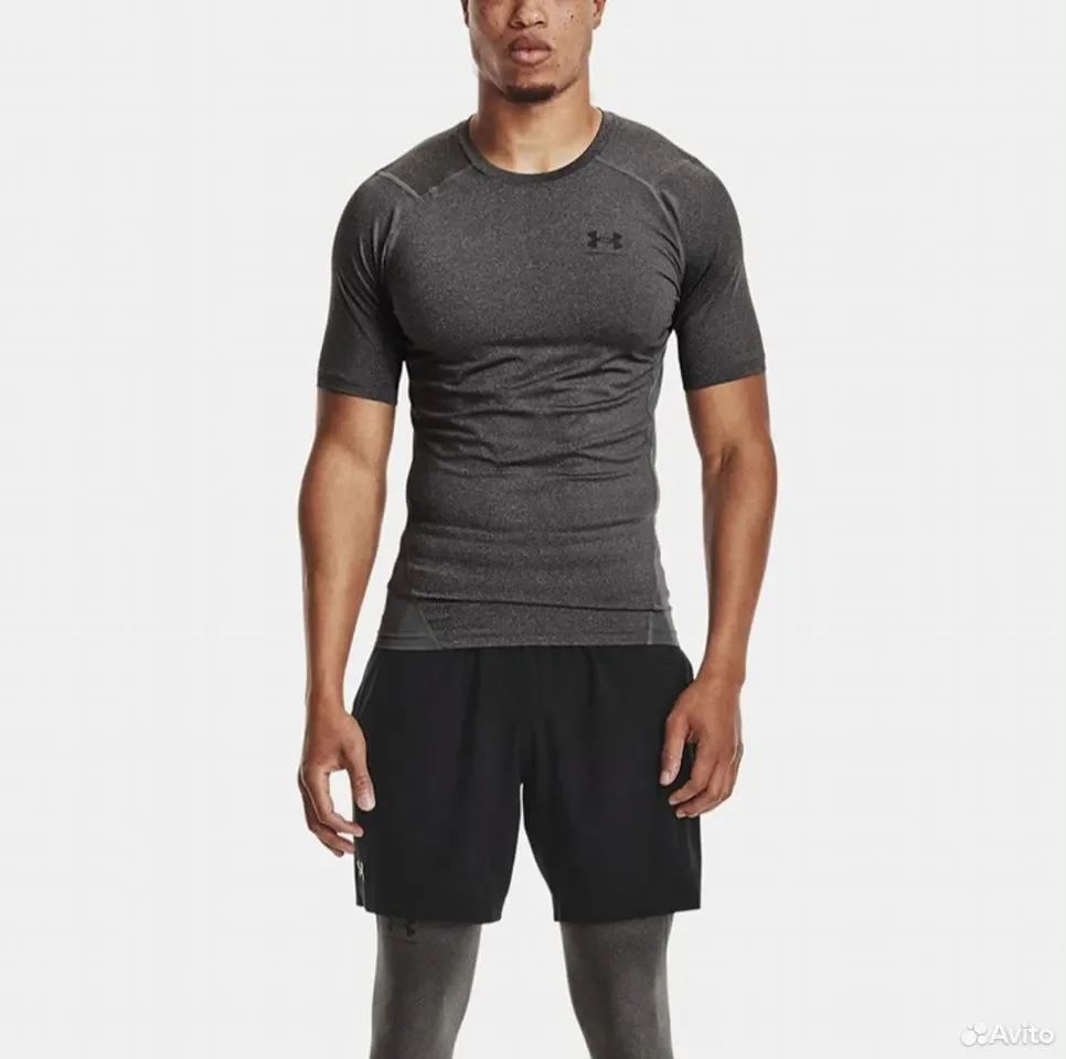 Футболка Under Armour HeatGear Grey - миниатюра 2