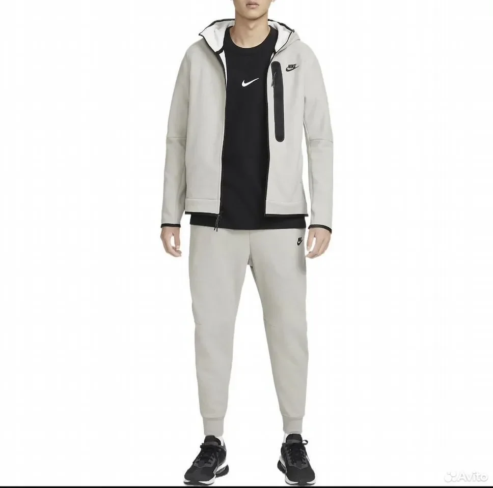 Зип кофта Nike Tech Fleece Windrunner Grey - миниатюра 3