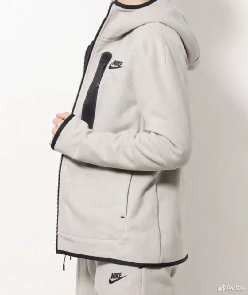 Зип кофта Nike Tech Fleece Windrunner Grey - миниатюра 4