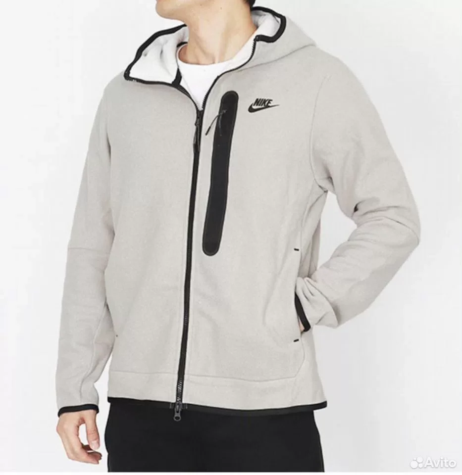 Зип кофта Nike Tech Fleece Windrunner Grey - миниатюра 6