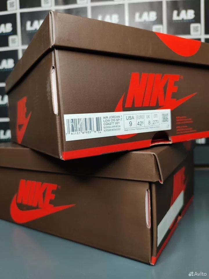 Кроссовки Air Jordan 1 Low "Travis Scott" - миниатюра 9