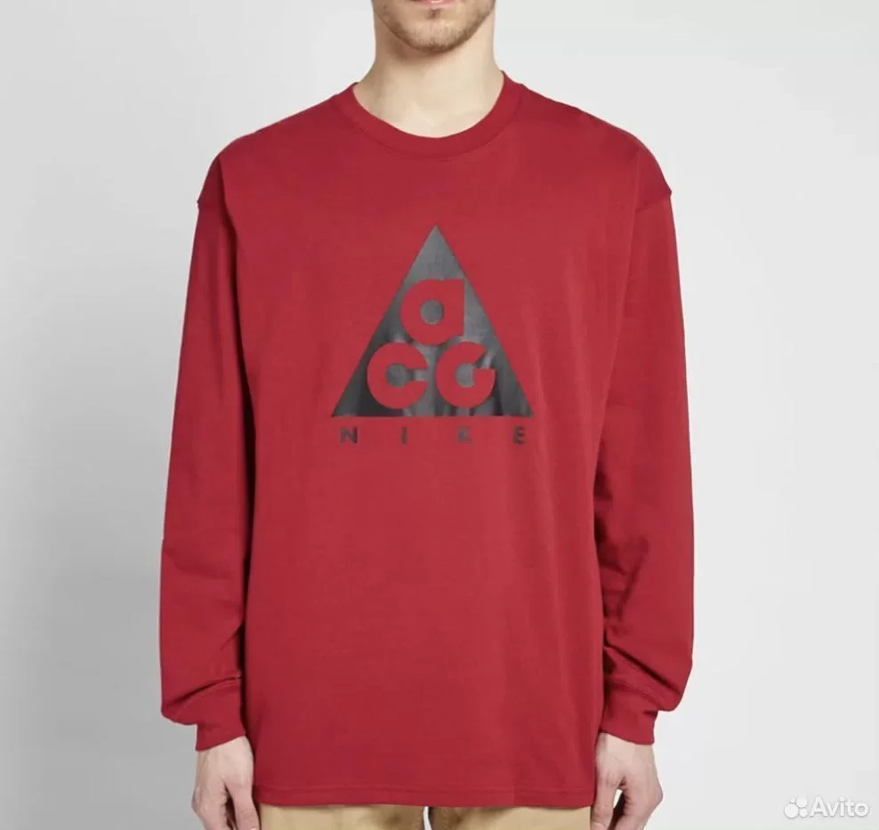 Лонгслив Nike ACG Red - миниатюра 3