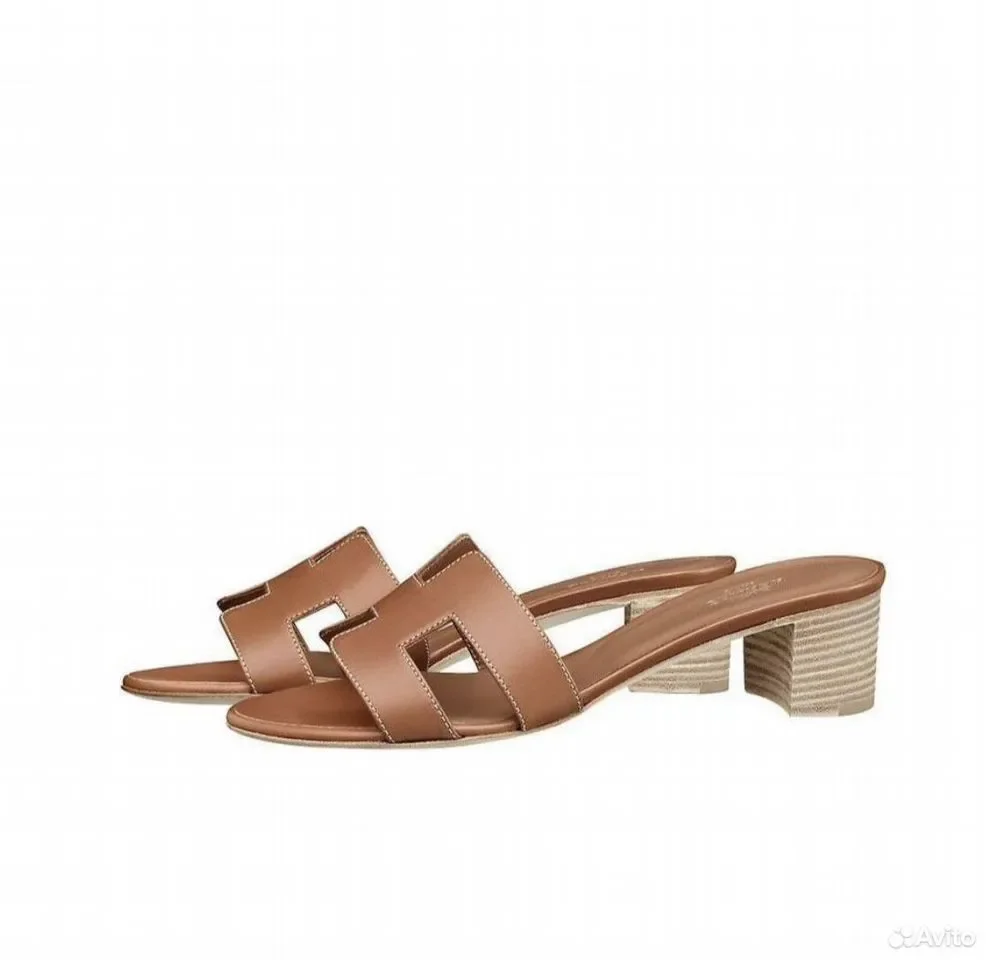 Сандали Hermes Oasis Leather Brown - изображение 1