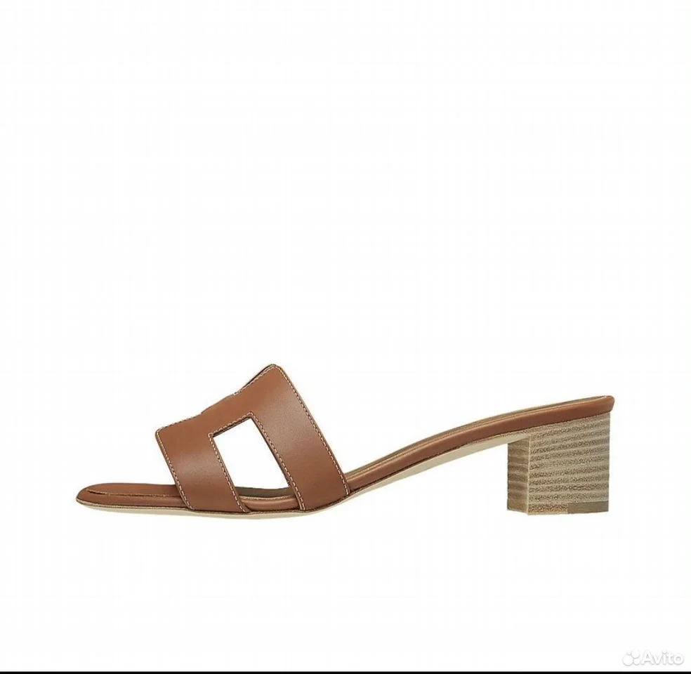 Сандали Hermes Oasis Leather Brown - миниатюра 2