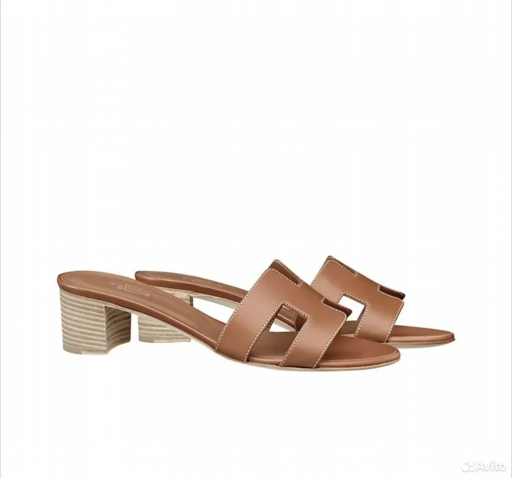 Сандали Hermes Oasis Leather Brown - миниатюра 4