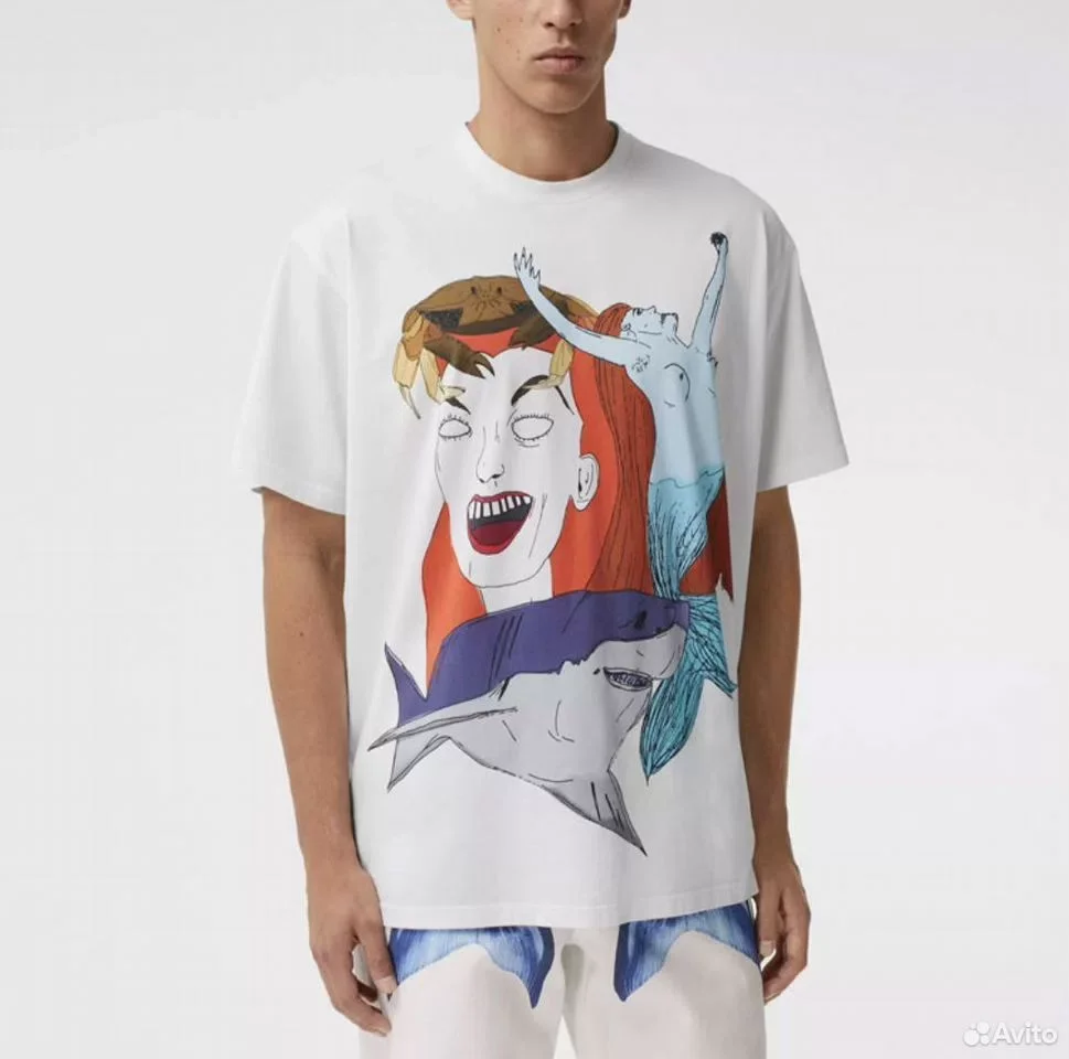 Футболка Burberry Mermaid-Shark SS21 - миниатюра 2