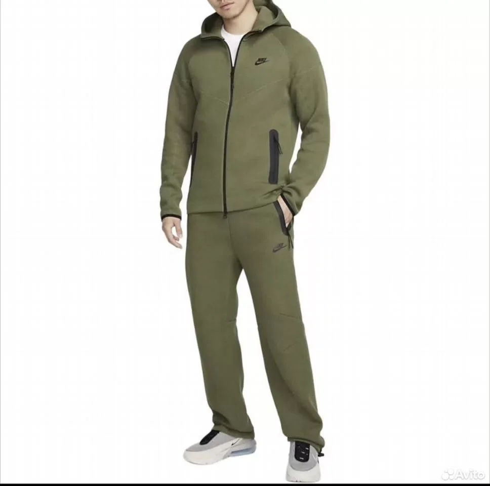 Штаны Nike Sportswear Tech Fleece Green - миниатюра 3