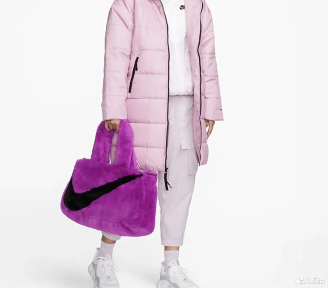 Сумка Nike Faux Fur Tote Pink - миниатюра 2