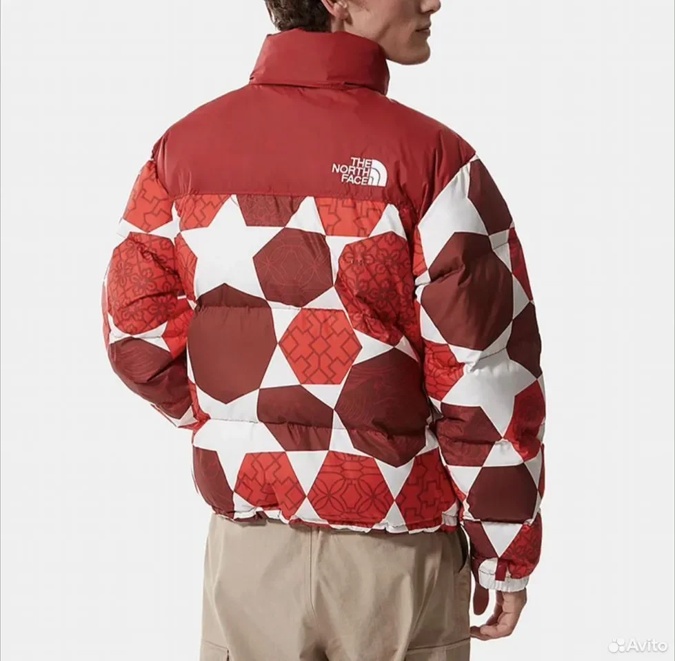 Куртка TNF Nuptse Red Hooded - миниатюра 6