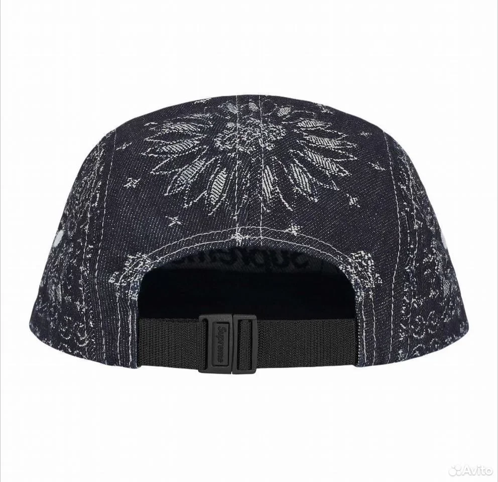 Кепка Supreme Bandana Jacquard Denim Camp Cap - миниатюра 2