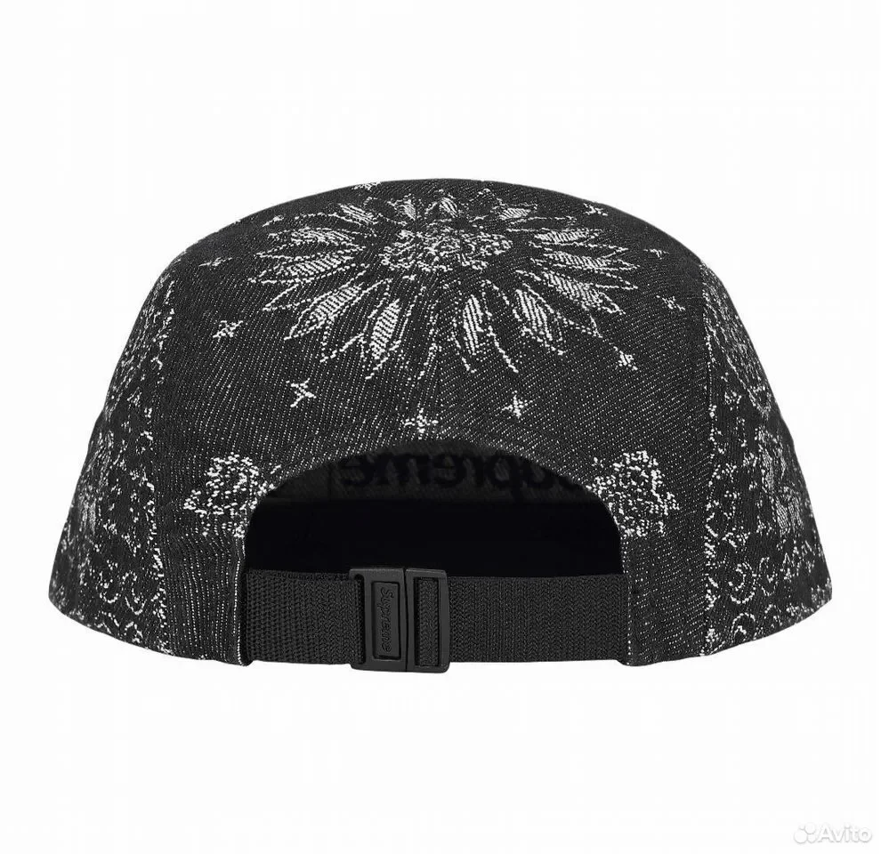 Кепка Supreme Bandana Jacquard Denim Camp Cap - миниатюра 4