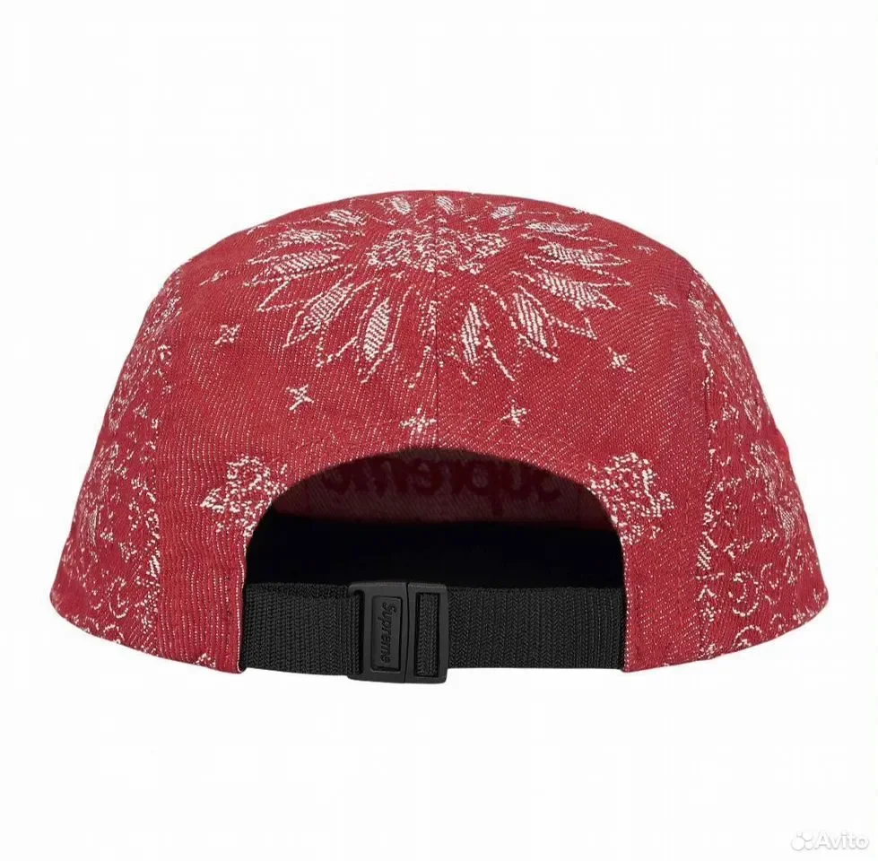 Кепка Supreme Bandana Jacquard Denim Camp Cap - миниатюра 7