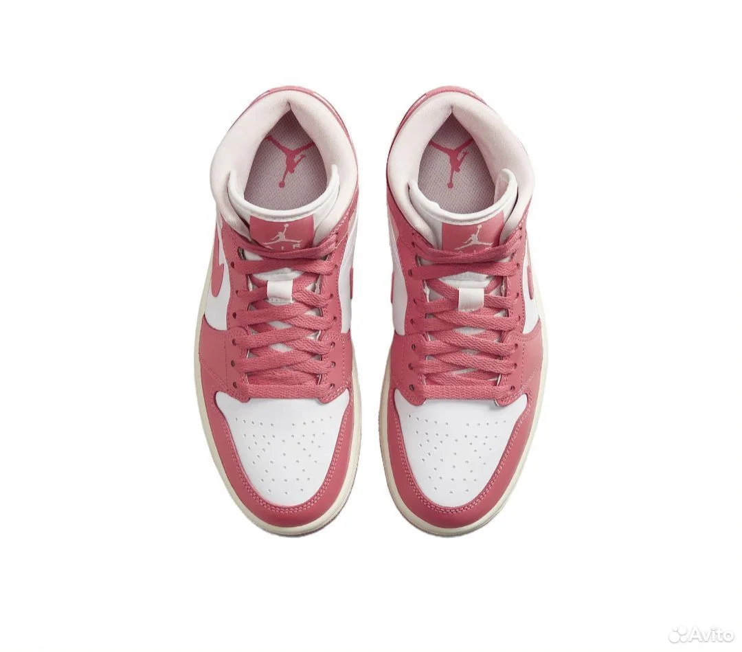 Кроссовки Nike Air Jordan 1 Mid Pink Strawberry - миниатюра 3