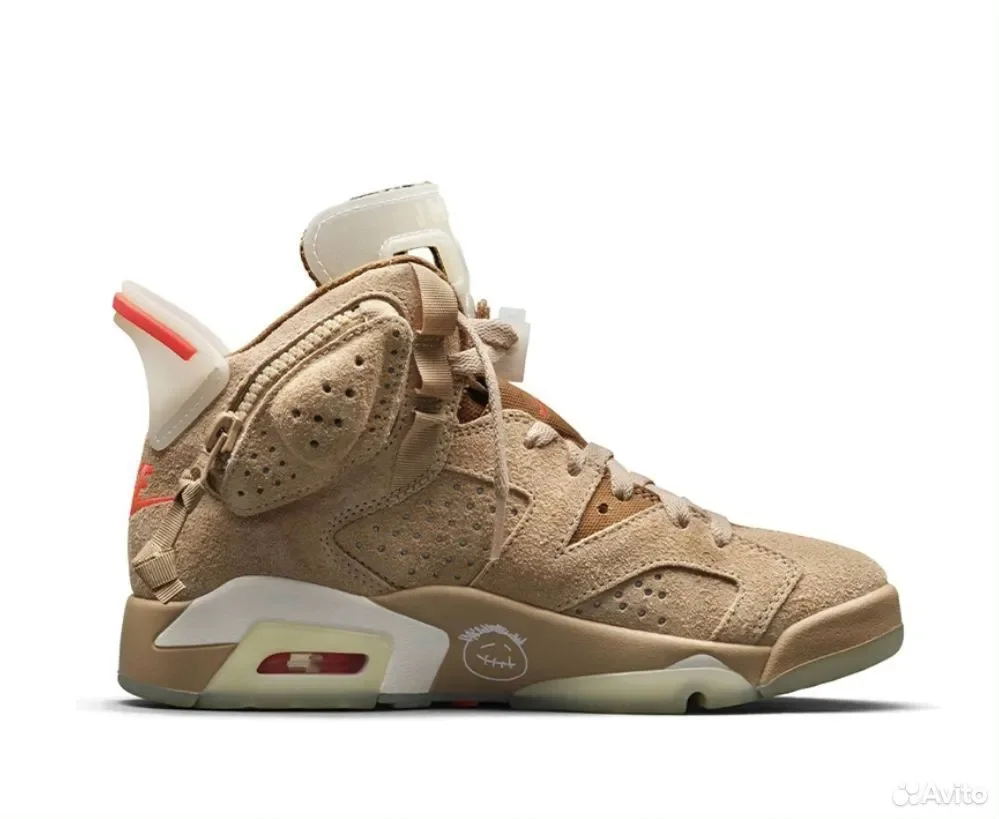 Кроссовки Jordan 6 Retro Travis Scott British Khak - миниатюра 2